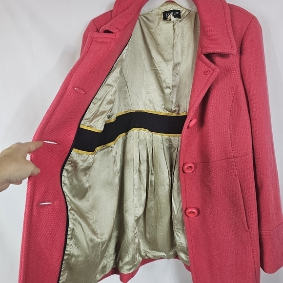 J. Crew Coral Pea Coat - Picture 6 of 11